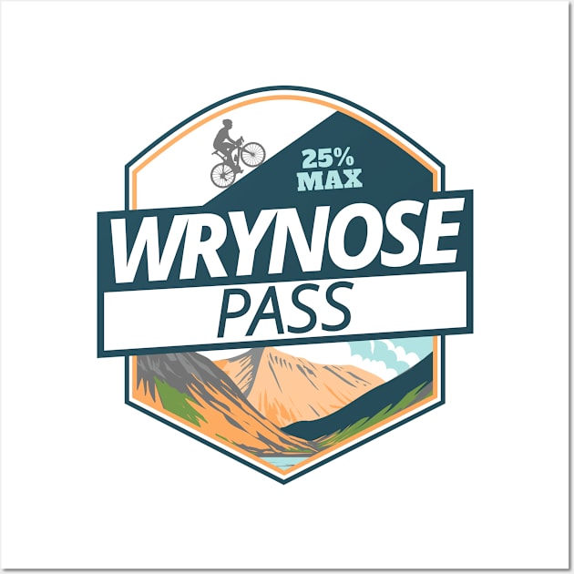 Wrynose Pass Cycling Lake District Cumbria England Wall Art by zap